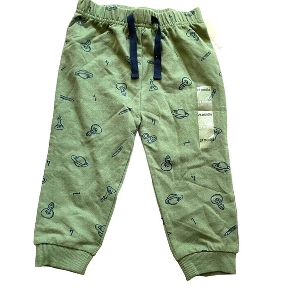 First Impressions Toddler Jogger Pants-Light bulb-Green/Blue-Size 24 Months-NWT - Picture 1 of 4